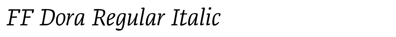 FF Dora Regular Italic image